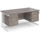 Maestro Cable Managed Desk With Twin Drawer Pedestals